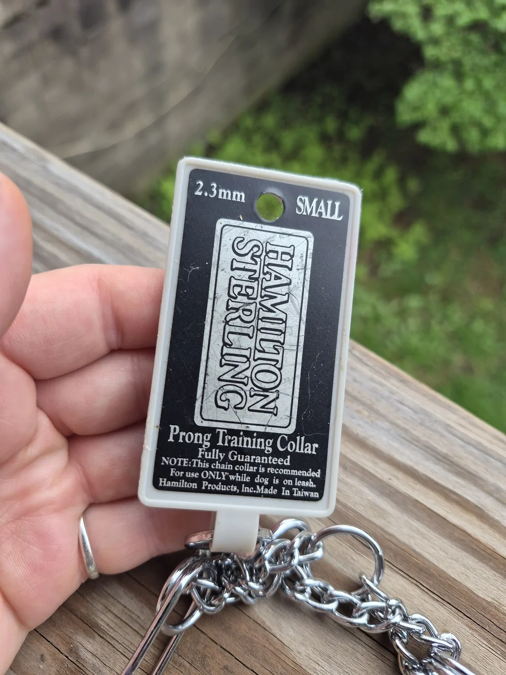Hamilton Sterling Metal Prong Training Collar // Size Small